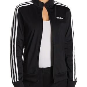 NWT Adidas Essentials Black Tricot Track Jacket DP2406 Retro size Medium
